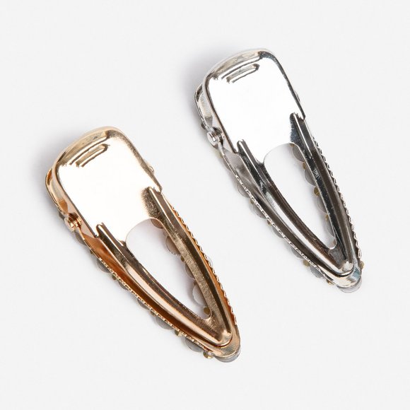 NEW! 2.5" Sparkly Gold and Silver Hair Clips - Picture 2 of 2